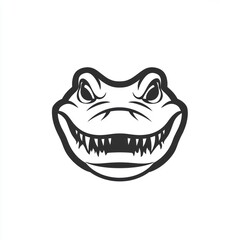 Aggressive crocodile head graphic (4)