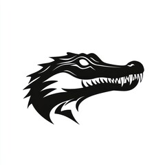 Profile view of a stylized crocodile head (1)
