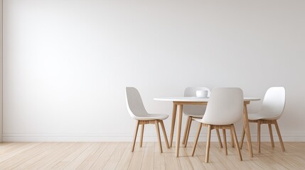 White dining set in a bright room (1)
