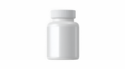 Labeled white mockup pill bottle packaging template plastic container
