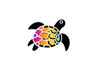 Fototapeta premium Colorful turtle graphic