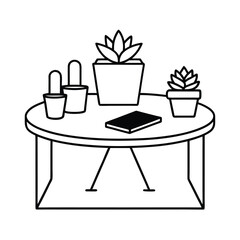 Modern Coworking Space Illustration Collaborative Workspace with Desks Chairs and Plants