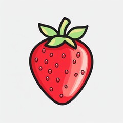 Fototapeta premium Cartoon strawberry graphic