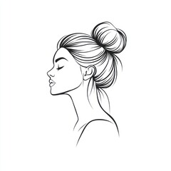 Profile drawing of a woman