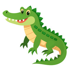 Fototapeta premium cartoon crocodile with a smile