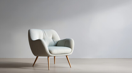 Modern Gray Armchair Interior Design