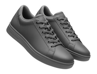 Grey anti-static lace-up sneakers with breathable textile lining