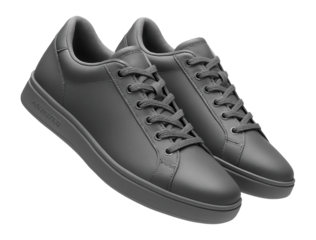 Grey anti-static lace-up sneakers with breathable textile lining