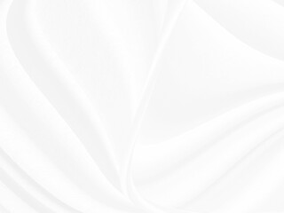 Obraz premium Clean soft fabric woven beautiful abstract smooth curve shape decorative corner fashion textile white background