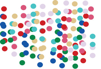 Colorful confetti frame on white background
