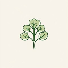 Obraz premium Simple stylized illustration of a small tree