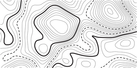 PrintAbstract topo contour map on white background, Topographic map Topographic contour lines map seamless pattern. Geographic mountain relief diagram line wave carve pattern