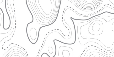 PrintAbstract topo contour map on white background, Topographic map Topographic contour lines map seamless pattern. Geographic mountain relief diagram line wave carve pattern