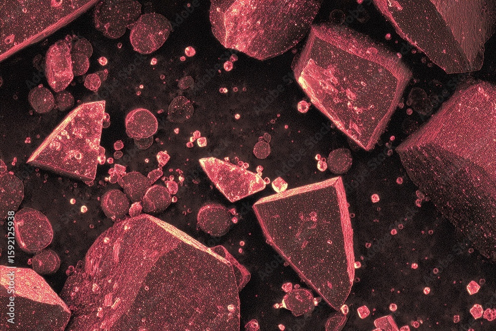 Poster detailed view of crystalline structures captured using advanced imaging techniques in a laboratory s