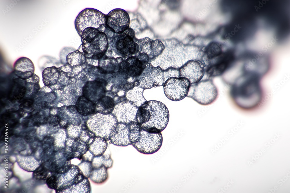 Poster detailed close-up of abstract microstructures showcasing unique textures and patterns