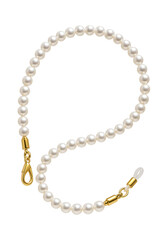 Fototapeta premium Pearl strand eyewear chain with gold tone connectors for an elegant finish