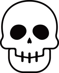 ドクロのアイコン　モノトーン