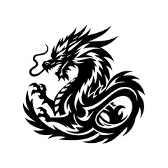 black and white dragon