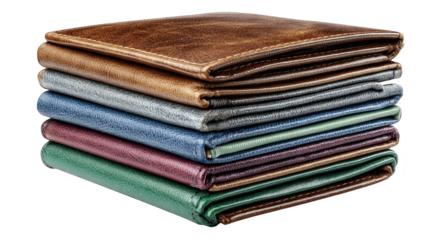 Exquisite stack of leather hides, a showcase of textures, colors, and premium quality.