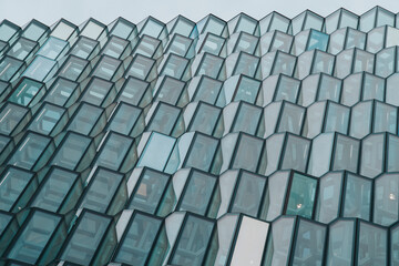 Fototapeta premium Glass Wall Pattern in Modern Architecture