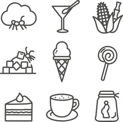 Sweet Treats and Food Icons