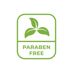 Modern Vector Badge Paraben Free with Natural Elements