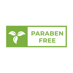 Modern Vector Badge Paraben Free with Natural Elements