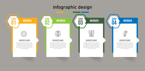 Creative template timeline infographic design elements