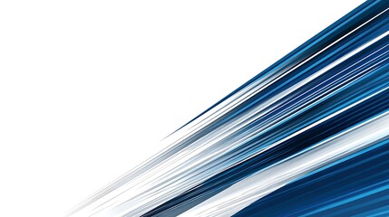 Abstract blue lines speed across a white background presentation design, featuring a simple flat illustration in a minimalist, with a large copy space .