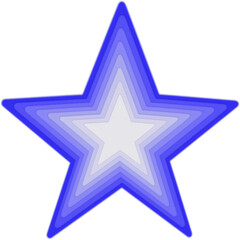 blue star isolated on white