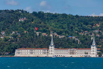 Kuleli Military High School ,seen from the Bosphorus, Istanbul, Turkey