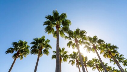 Palm trees reaching for a bright sky (1)