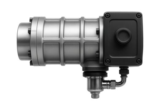 Multi-stage screw compressor with automatic condensate drain for a beverage bottling plant.