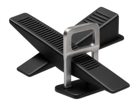 Adjustable tile leveling system with wedges and clips for use in large format tile installations.