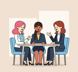 business people in a cafe