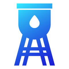 Naklejka premium water tower, tank icon on white