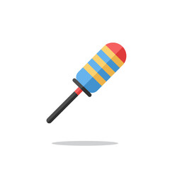 Dust cleaning tool with multi-colored striped bristles