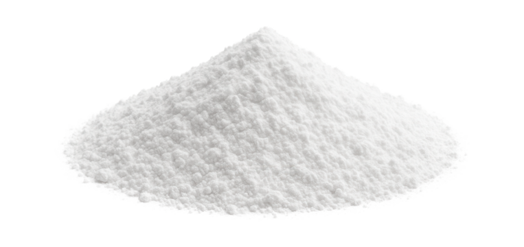 Titanium dioxide showing white color and fine powdery consistency