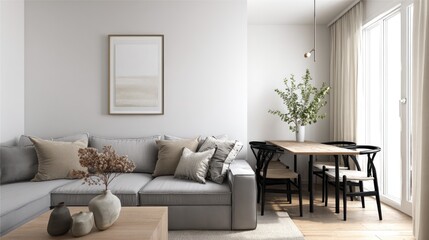 A modern minimalist living area