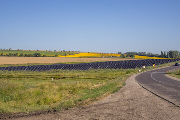 Solar panel fields in Moldova