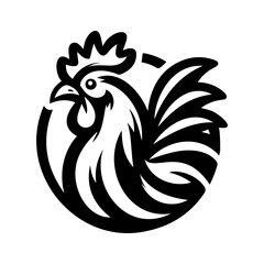 Naklejka premium vector illustration of a rooster