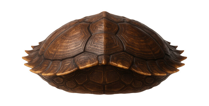 Snapping turtle shell showing serrated edges and dark brown coloration