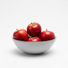 Red Apple on White Background – High-Resolution Studio Image
