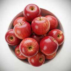 Red Apple on White Background – High-Resolution Studio Image