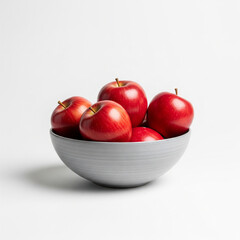 Red Apple on White Background – High-Resolution Studio Image