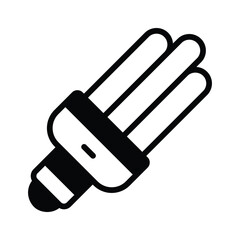 A clean glyph icon of eco energy saver