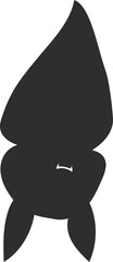 Sleeping Bat Silhouette Vector Set – Spooky Halloween Cartoon Icons and Decorations