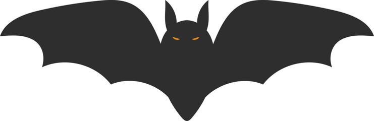 Flying Bat Silhouette Vector Set – Spooky Halloween Cartoon Icons and Decorations