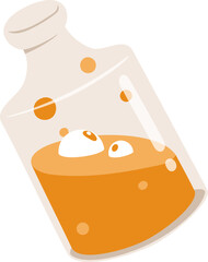 Halloween Poison Bottle and Magic Potion Vector Set – Spooky Cartoon Icons and Witchcraft Elements
