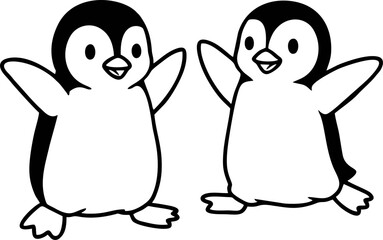 Penguin Logo Design. Penguin Logo Template. Modern Design. Flat Logo. Vector Illustration